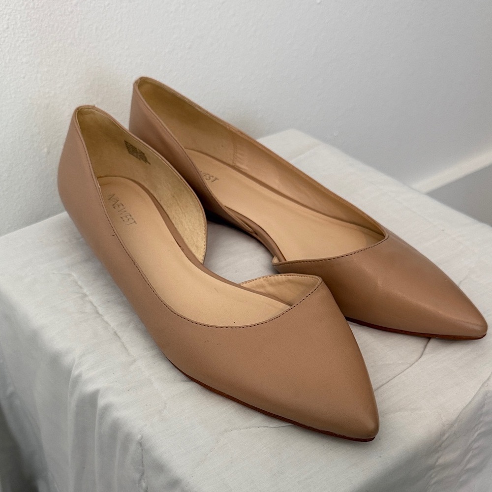 Nine West Women's Saige D'orsay Slip-on Flats Women's Shoes (size 12)